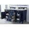James Martin Vanities Brittany 60in Double Vanity, Victory Blue w/ 3 CM Eternal Jasmine Pearl Quartz Top 650-V60D-VBL-3EJP - alternate 5
